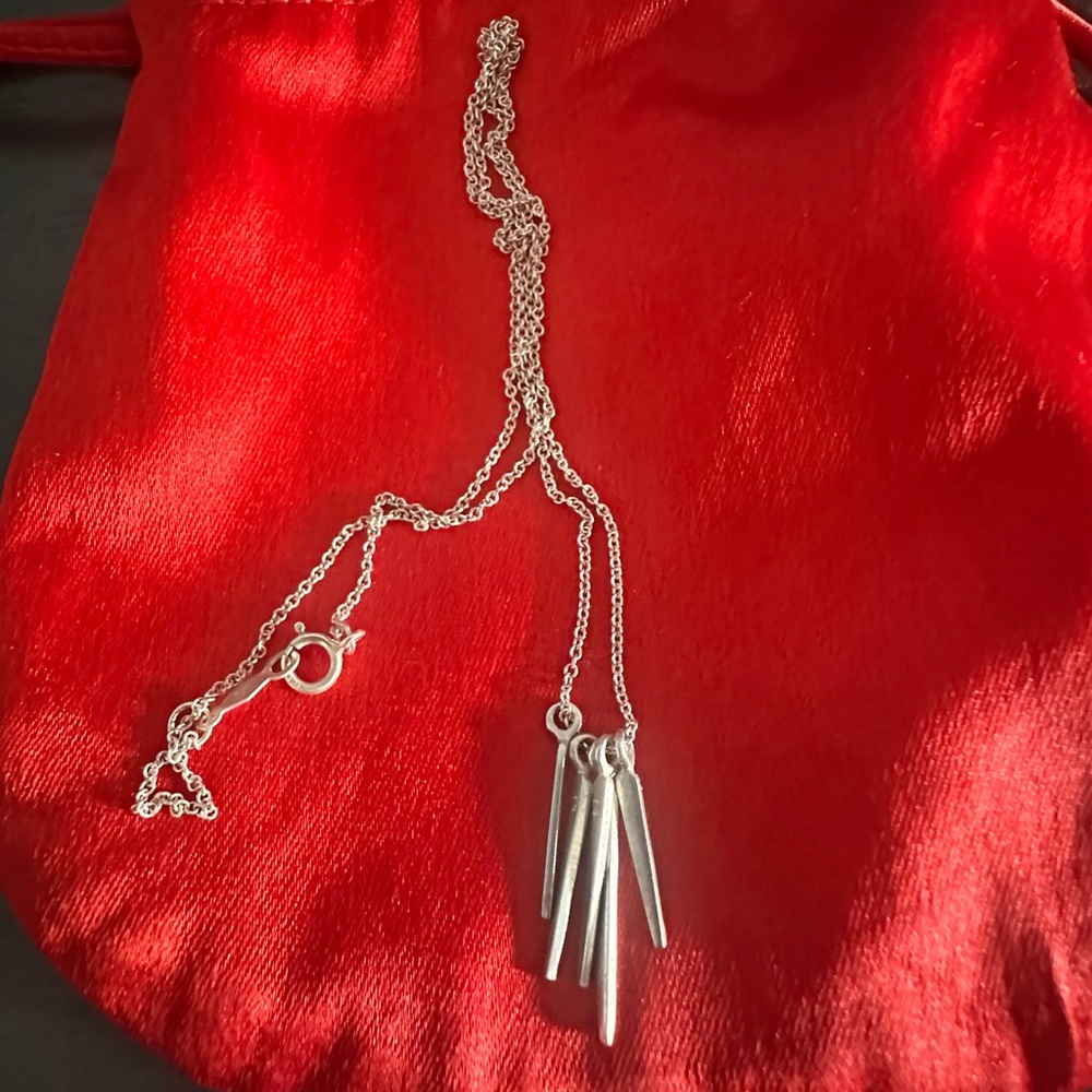 Me & Ro Silver Spike Necklace